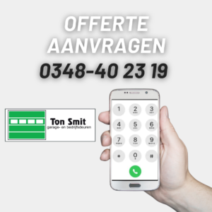 Offerte aanvragen voor een nieuwe overheaddeuren bel Ton Smit deuren: 0348 40 23 19