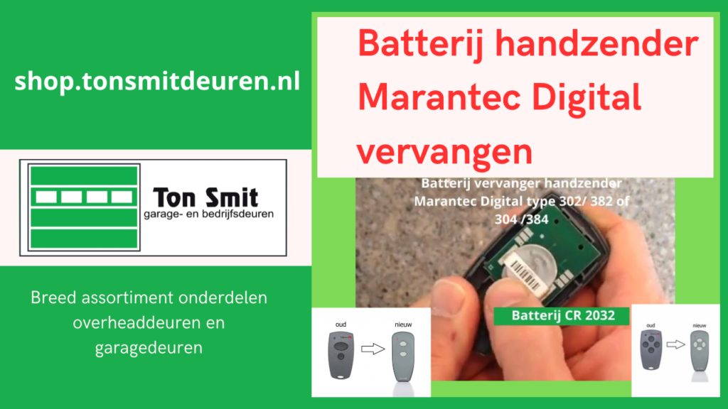 Batterij handzender Marantec digital vervangen