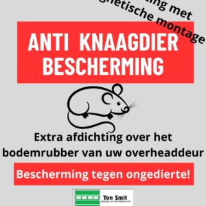 anti knaagdier bescherming overheaddeur Ton Smit Deuren