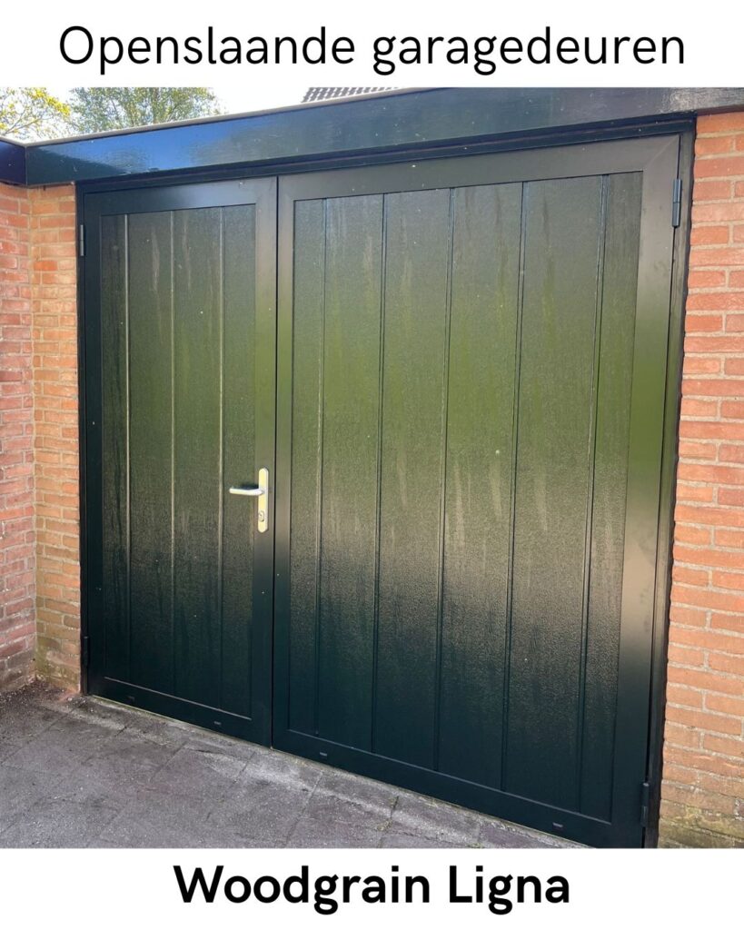 Openslaande garagedeuren Woodgrain Ligna in Woerden – stijlvol en duurzaam